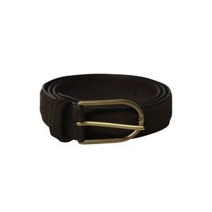 Anderson's Buckle Belt in Dark Brown Suede